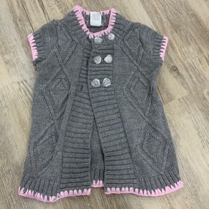 Starting Out Sweater Vest Baby Toddler Girl w Button Detail